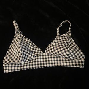 Gingham bikini top